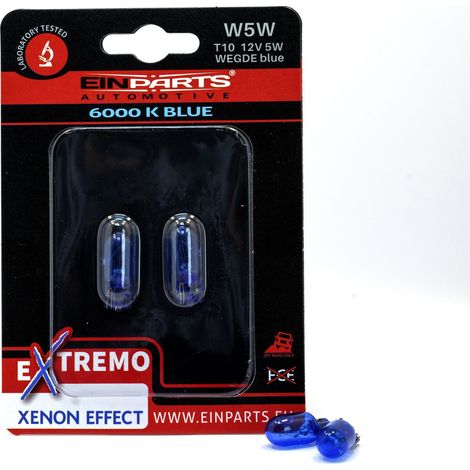 Bombillas halógenas EinParts W5W 12V 6000K Blanco frío 5W W2.1x9.5d, 2 uds. (1/3)