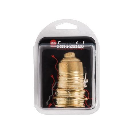PORTALAMPARAS METALICO INTERRUPTOR E-27 - FAMATEL