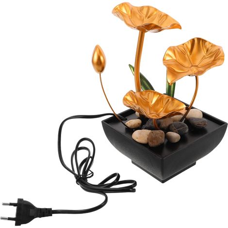 Fontaine Cascade de Table à Plusieurs Niveaux Petite Fontaine Intérieur Décorative pour Salon et Bureau avec Clapotis Apaisant (1/5)