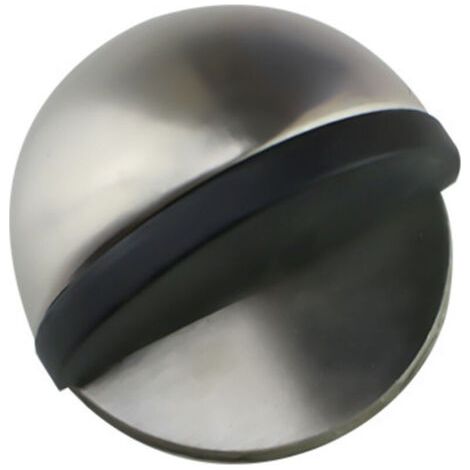 Ahlsen Arrêts de Portes, 1 Arrêt et Butées de Porte en Acier Inoxydable Stop-Porte Adhésif au Sol et Parquet, Butoirs de Porte Protection de Portes et Murs Argent (1/5)