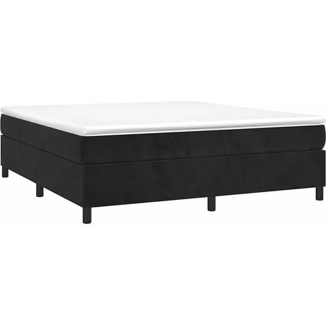Boxspringbettgestell Schwarz 160x200 cm Samt vidaXL