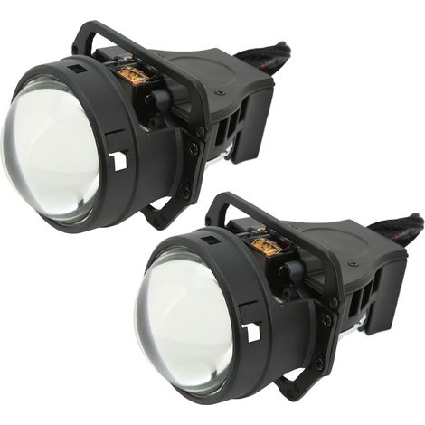 3-in-1 LED-Doppellinsenscheinwerfer, Paar, 5500K Weißlicht, 9-24V, Universal für Fahrzeuge H1, H4, H7, HB3, HB4 und D1 (1/3)
