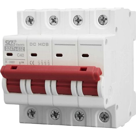 4P DC-Leistungsschalter, Lichtbogenlöschung, schnell entkoppelnder Miniatur-Leistungsschalter für Solar-PV-Systeme