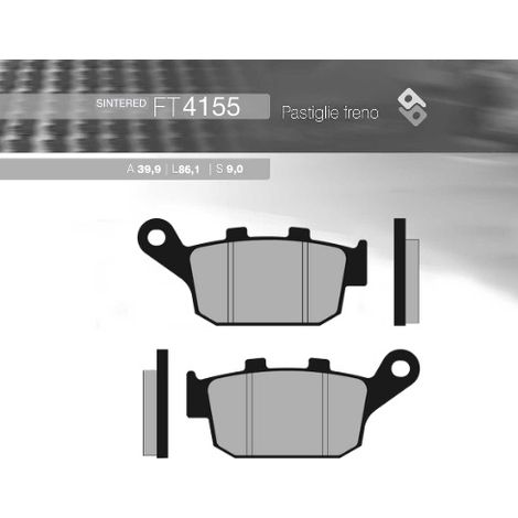 PASTILLAS DE FRENO BRENTA KH496 DE METAL SINTERIZADO (DORADO) HONDA CB 500R/X '13-'16, CB 650F '14-'16, CBR 650/CTX 700 TRASERAS (FT 4155)