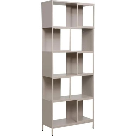 Libreria Conrad in finitura tortora cm 70×30×180