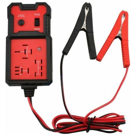 Testeur De Relais Automobile,Auto Relais Outil De Diagnostic,Testeur De Relais Electronique 12V, Voiture Batterie Checker Avec Clips (1/5)