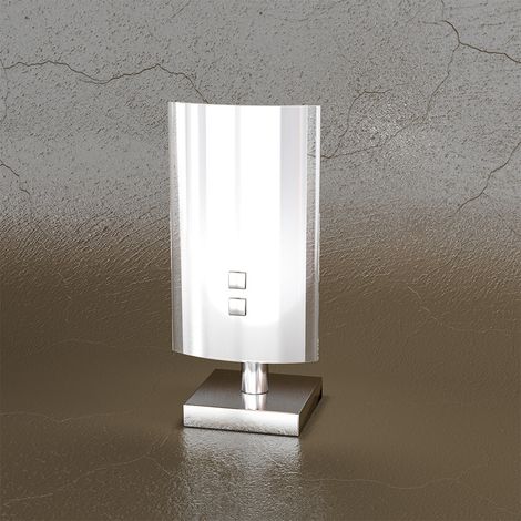 Abatjour Contemporaneo Shadow Metallo E Vetro Bianco 1 Luce G9 (1/3)