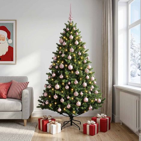 vidaXL Artificial Christmas Tree with Bauble 240 cm 300 LEDs (1/5)