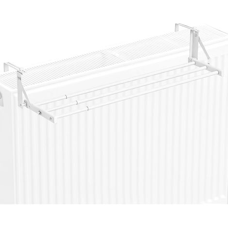 Radiator Towel Rack, White, Heated Towel Rail, Towel Rail for Radiator No Drilling, Clothes Airer Radiator, Dryer, Adjustable Wall Distance: 0-12.5cm (D) (1/5)