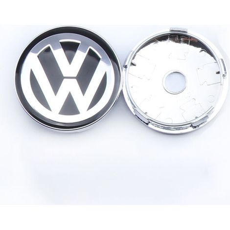 4-teiliges Set 60-mm-Radkappen für Volkswagen, Felgenkappen mit Fahrzeuglogo, Tuning-Zubehör für Radabdeckungen (1/4)