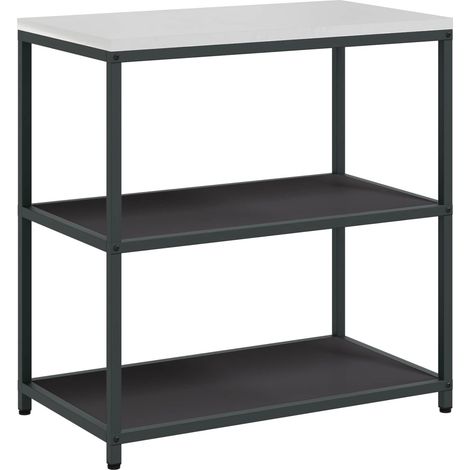 Maison Exclusive - Stoccaggio in cucina HATTEM Nero 90 x 50 x 92 cm Acciaio