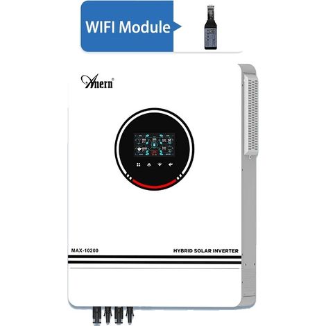 Inverter ibrido, onda sinusoidale pura, gestione avanzata della batteria, MAX 10200W 48V WIFI, 220-240V CA, 48V CA (1/2)