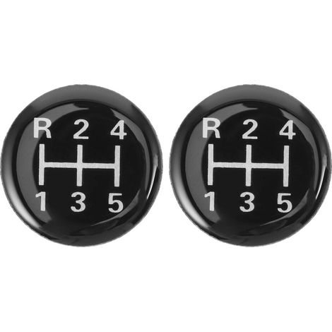 2 pezzi Adesivo rotondo nero per scatola manuale per camion e (1/2)