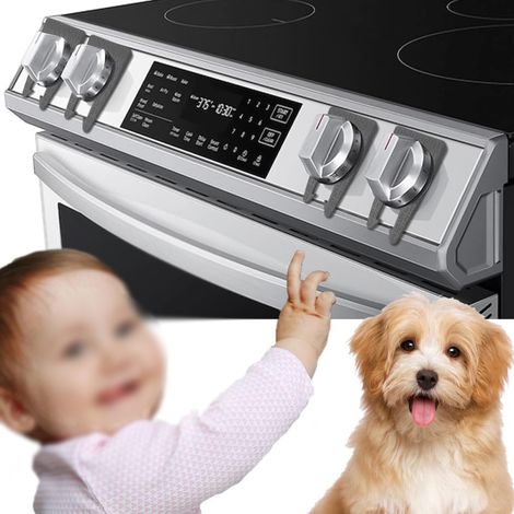 Sécurité enfant pour cuisinière à gaz, protection en silicone pour interrupteur de gaz, gris