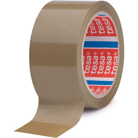 Tesa 4089 Ruban D'emballage En Polypropylène. Adhésif En Caoutchouc Naturel 132m X 50mm Marron (1/2)