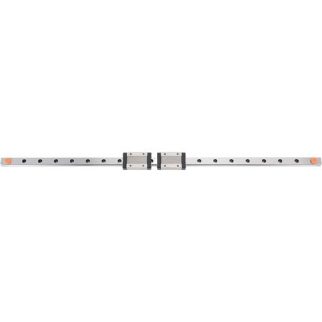 SJLERST Guide de Rail Linéaire 500mm avec 2 Curseurs en Acier Inoxydable MGN12H Noirs pour Imprimante 3D