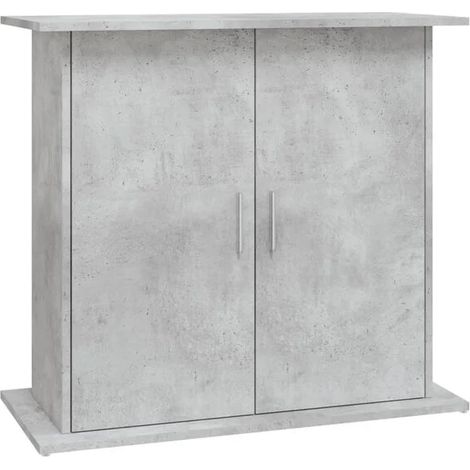 Support pour aquarium en béton gris, 81 x 36 x 73 cm, bois composite