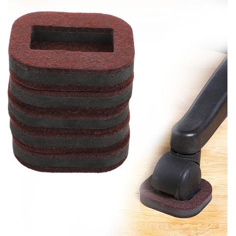 CCYKXA 5 Pcs Anti-Slip Chair Mats for Casters Durable Felt Chair Mats for Home Office Reduce Noise Prevent Scratches Brown