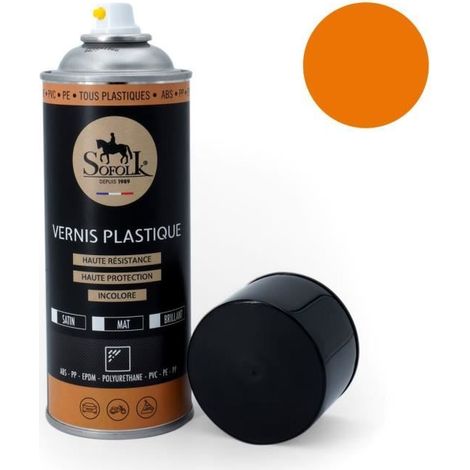 Pintura plástica - SOFOLK - 18 Naranja brillante - Aerosol 400 ml - Alta resistencia - Interior y exterior (1/2)