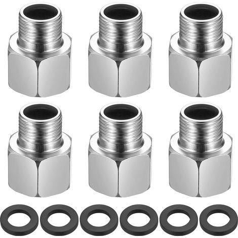 4 Pcs Mamelon Laiton Réduit, Raccord Male 3/4’’ x 1", Réduction Double Mâle 26/34-20/27, Raccords en Hexagone, de pour Tuyau Eau Acier Inoxydable Type A - (1/5)