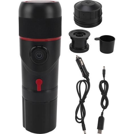 Machine à café portable 3 en 1 15 bars pression, pour capsules, camping, voiture, maison, bureau, rouge (1/5)