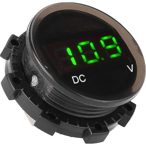 Voltmètre LED moto – vert – jauge tension (1/5)