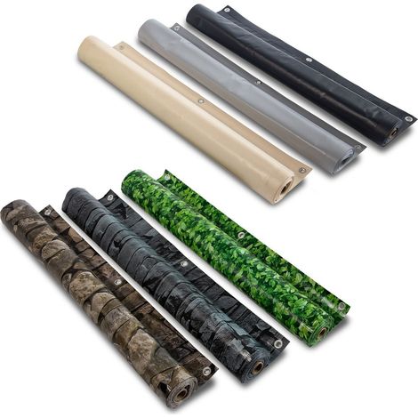 Bandes Brise-Vue,20 Clips de Fixation Inclus,90x600 cm, Anthracite (1/2)