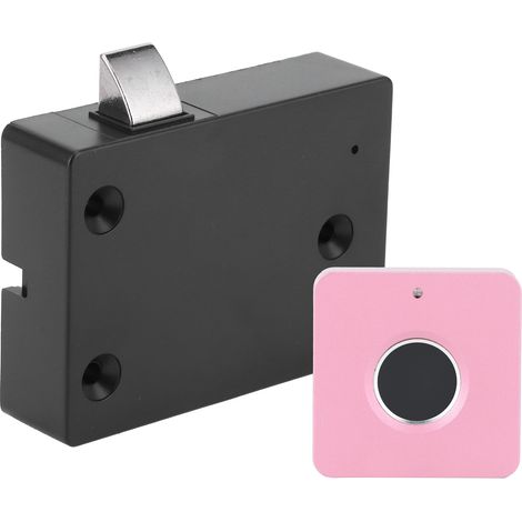 Verrou intelligent à empreinte digitale pour meuble, alliage d'aluminium, tiroir, armoire, serrure électrique compacte rose (1/5)