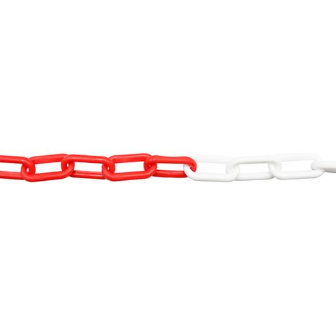 CATENA SEGNALETICA BICOLORE bianca / rossa - Ø mm. 8 x 50 x 26 x mt.25 bianca / rossa - Ø mm. 8 x 50 x 26 x mt.25