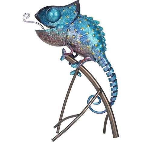 Tooarts Chamäleon-Skulptur, Tierornament aus Eisen, Wildtierstil, Dekoration für drinnen und draußen