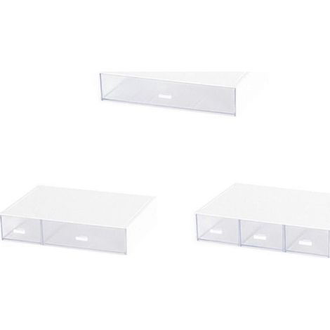 Boîte de rangement compartimentée de type tiroir, boîte empilable à plusieurs niveaux-- (1/5)