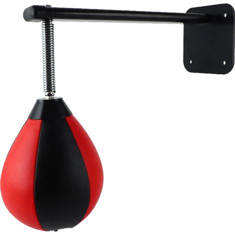 Sac de frappe rapide pour la boxe, sac de frappe mural réglable en hauteur, balle de réflexe, équipement de boxe anti-stress, cadeau idéal pour hommes, adultes, adolescents et enfants. (1/4)