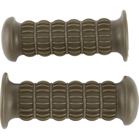 Poignées guidon moto caoutchouc universelles antidérapantes pour XL833/CB400/CG125, vert, jeu de 2, compatibles motos classiques (1/5)
