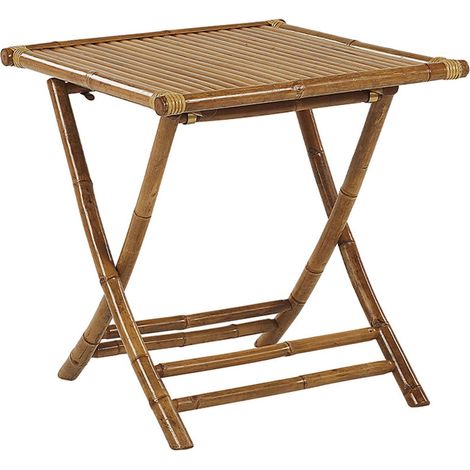 Tavolino Bistrò da Esterno in Legno di Bambù Marrone Chiaro Pieghevole 70 x 70 cm Molise (1/5)