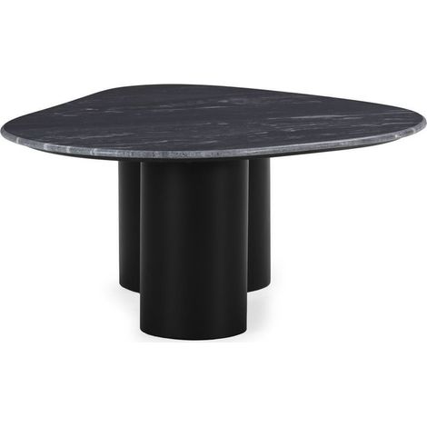 Table basse marbre et métal contemporaine - plombé et noir (1/5)