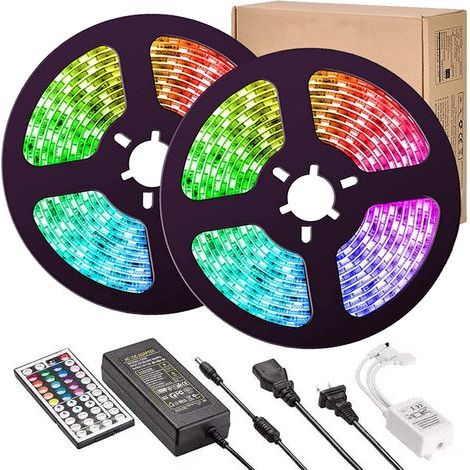 LED strip for bedroom, smart control, app control, color changing, music synchronization, interior decoration, easy installation, no wiring required (10m) (1/5)