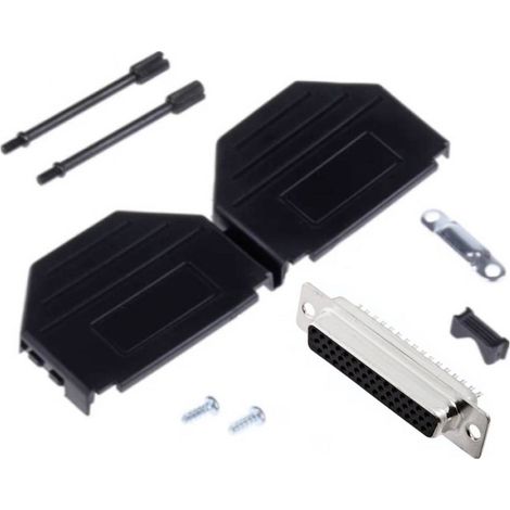 MH Connectors MHDPPK25HD44FS-K KIT connettori femmina SUB-D 180 ° Numero Poli (num): 25 Punte a saldare 1 pz.