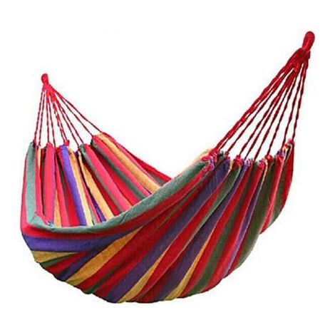 Hamac de Camping, Hamac d'extérieur 190 x 100 cm, Capacité de Charge Maximale de 150 kg pour Les Voyages, Le Jardin et la Plage