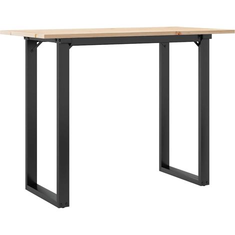 Maison Exclusive - Esstisch O-Gestell 100x50x75 cm Massivholz Kie