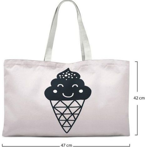 Sac Shopping Tote Bag Coton - 47x42 Cm - Anses Longues 30 Cm - Réutilisable - 1 Pièce (1/4)