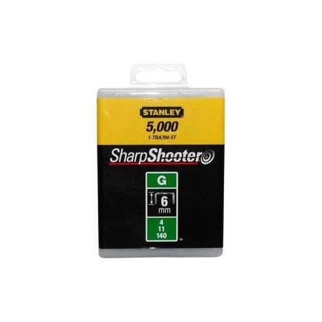 Grapas tipo G Stanley plateadas 6 mm caja 5000 pcs