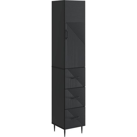 Set di armadi 2 pcs Nero 33 x 34,5 x 90 cm Legno ingegnerizzato vidaXL