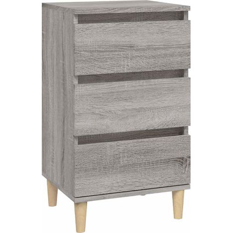 Table de chevet étroite, Table d'appoint sonoma gris 40x35x70 cm bois d'ingénierie SH7730 (1/5)