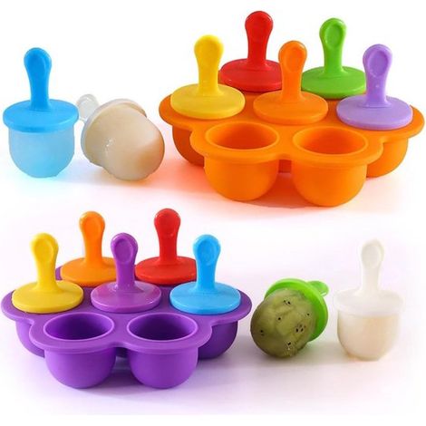 2 pezzi - Stampi per ghiaccioli - Stampo per gelato con 14 bastoncini - Stampi per gelato in silicone - Macchina per ghiaccioli - Mini stampi in silicone - Stampi per gelato per bambini - Ghiaccio (1/5)