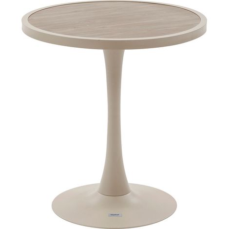 Table de jardin rectangulaire Venizia effet travertin 8 places en acacia - Hespéride (1/5)