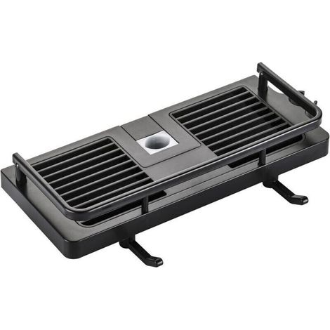 Étagère Douche Porte Savon Douche Salle De Bain Rangement Douche sans Percage avec Porte Savon Douche, Crochets et Porte Serviette Murale Antirouille Auto-adhésif Support Noir 21MM-25MM (1/4)