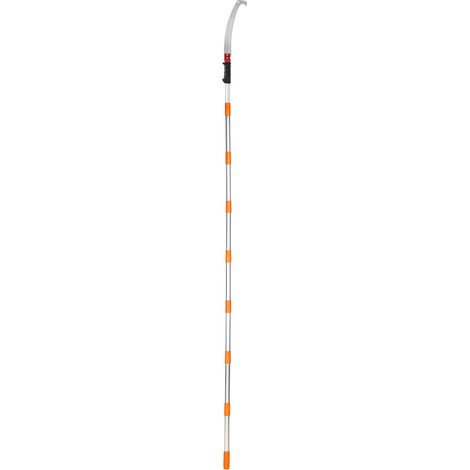 Sécateur de perche manuel, 4,6-9,8 pi extensible, lame en acier tranchante pour élagage des branches hautes, manche en alliage d'aluminium léger, idéal pour palmes et arbustes. (1/5)