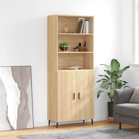 Highboard Sonoma-Eiche 69,5x34x180 cm Holzwerkstoff (1/5)