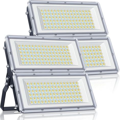 Projecteur LED Extérieur 200W 2 Pièce, 20000LM 6500K 2 en 1 Spot Extérieur IP67 Étanche, 85-265V Lampe LED avec Transformateur,Eclairage de Sécurité pour Jardin Terrasse Garage Usine Stade (1/5)