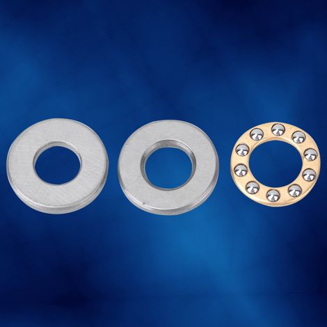 Adatto per cuscinetti reggispinta a sfere miniaturizzati, confezione da 10 pezzi, in acciaio piatto F12-21M, 12x21x5mm, per uso meccanico.